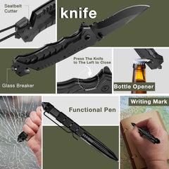 Khvvxe survival kit durable ABS case—waterproof protection for adventures.