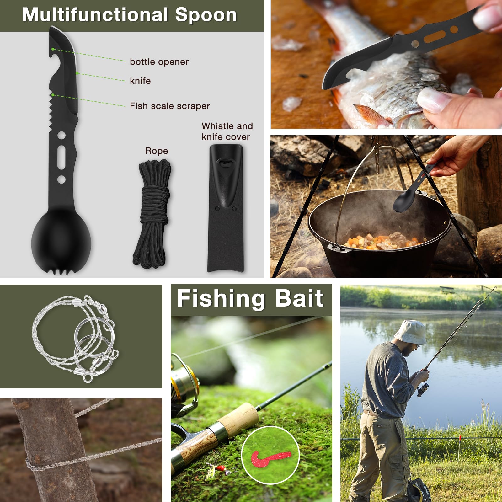 Khvvxe survival kit in-use hiking—ready for outdoor adventures.