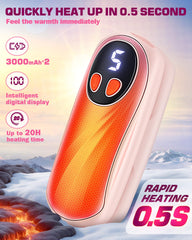 KILeap hand warmers two-pack side view showing compact palm-friendly shape for all-day comfort