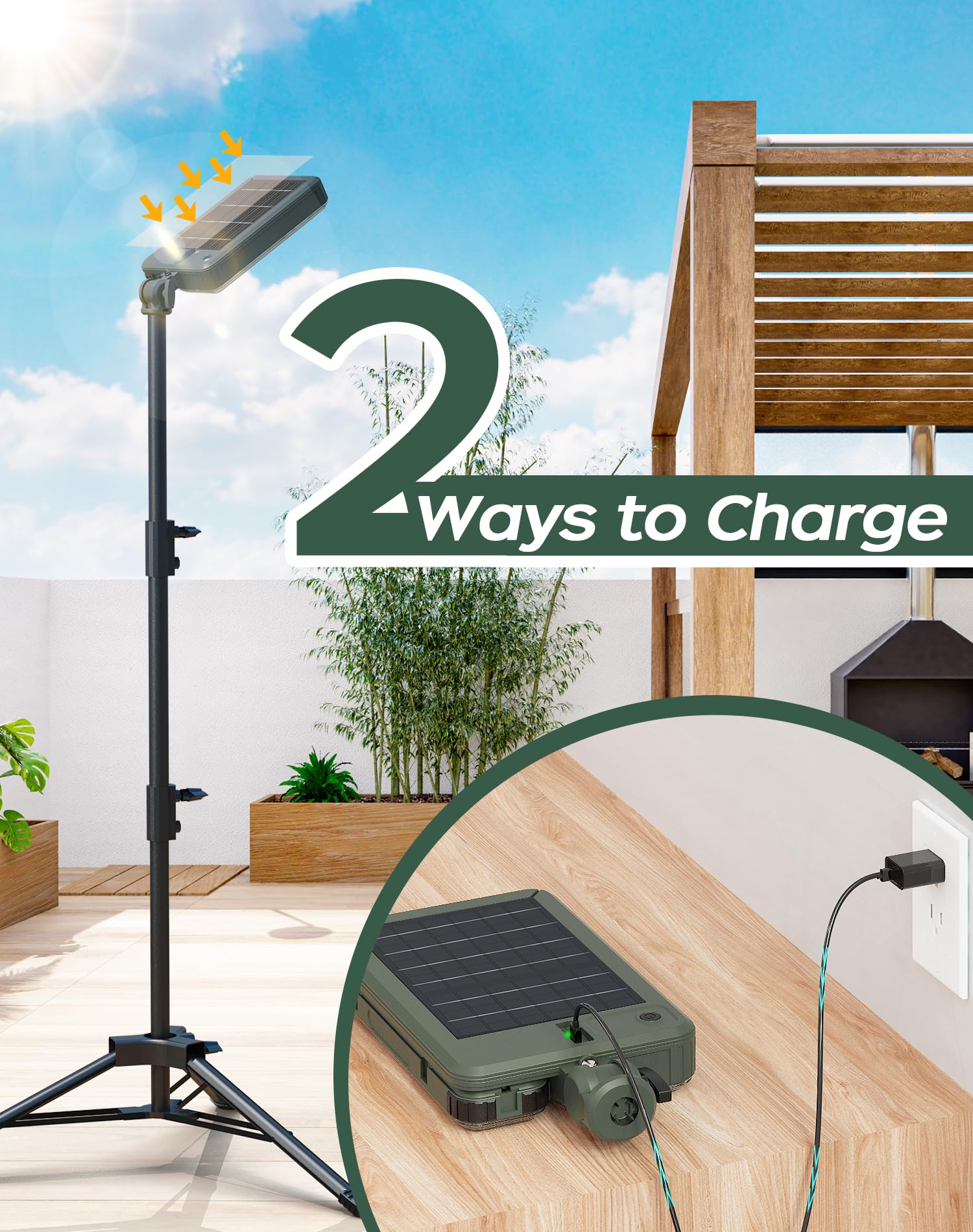KIALUSH 72-inch telescopic tripod extended for elevated illumination