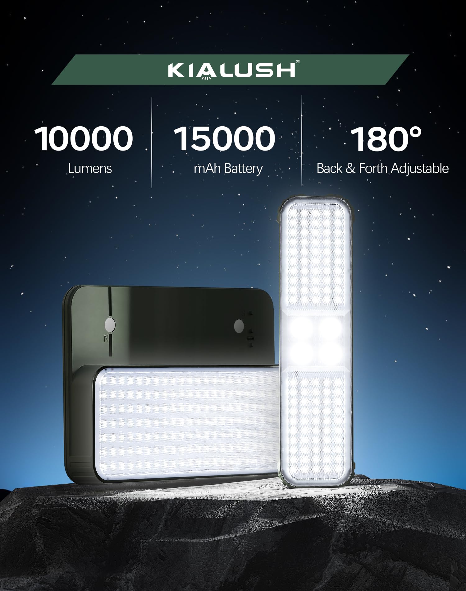 KIALUSH multifunctional LED work light for indoor and outdoor tasks
