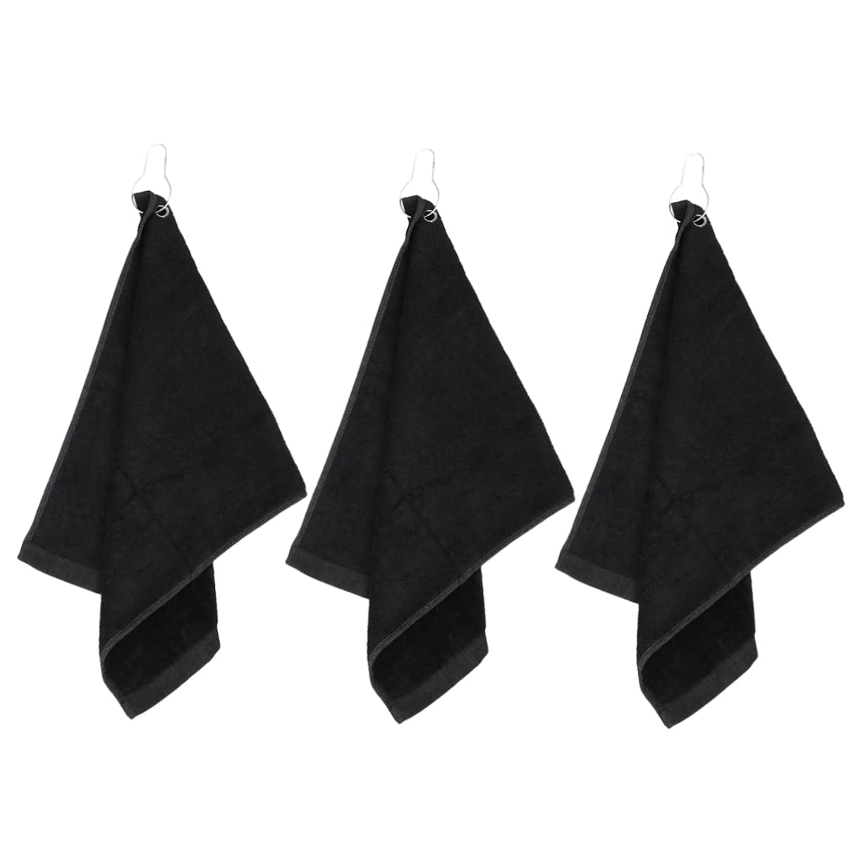 KICHOUSE cotton sports towel with hook, attach to golf bag for quick access.
