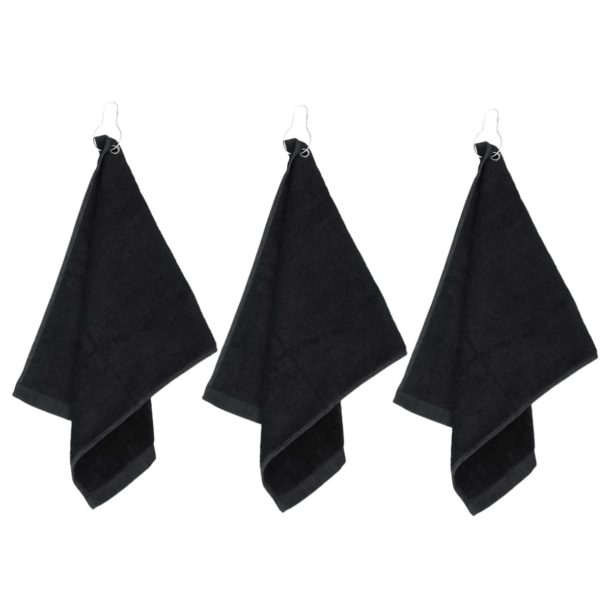 KICHOUSE cotton sports towel with hook, attach to golf bag for quick access.