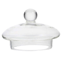 Kichvoe 3-inch clear glass tea lid on pot preserves heat and aroma.