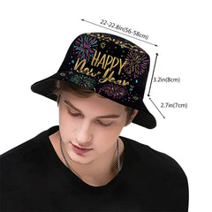 Kicoyuaz Happy New Year bucket hat packable design, easy to stash in a bag