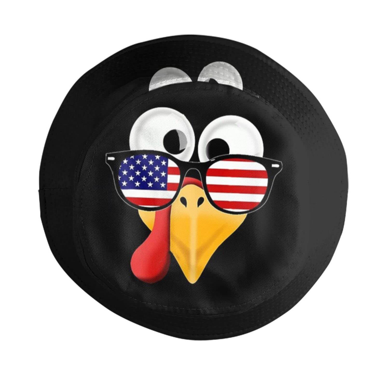 Kicoyuaz Thanksgiving Turkey Bucket Hat, travel-ready and lightweight for adventures.