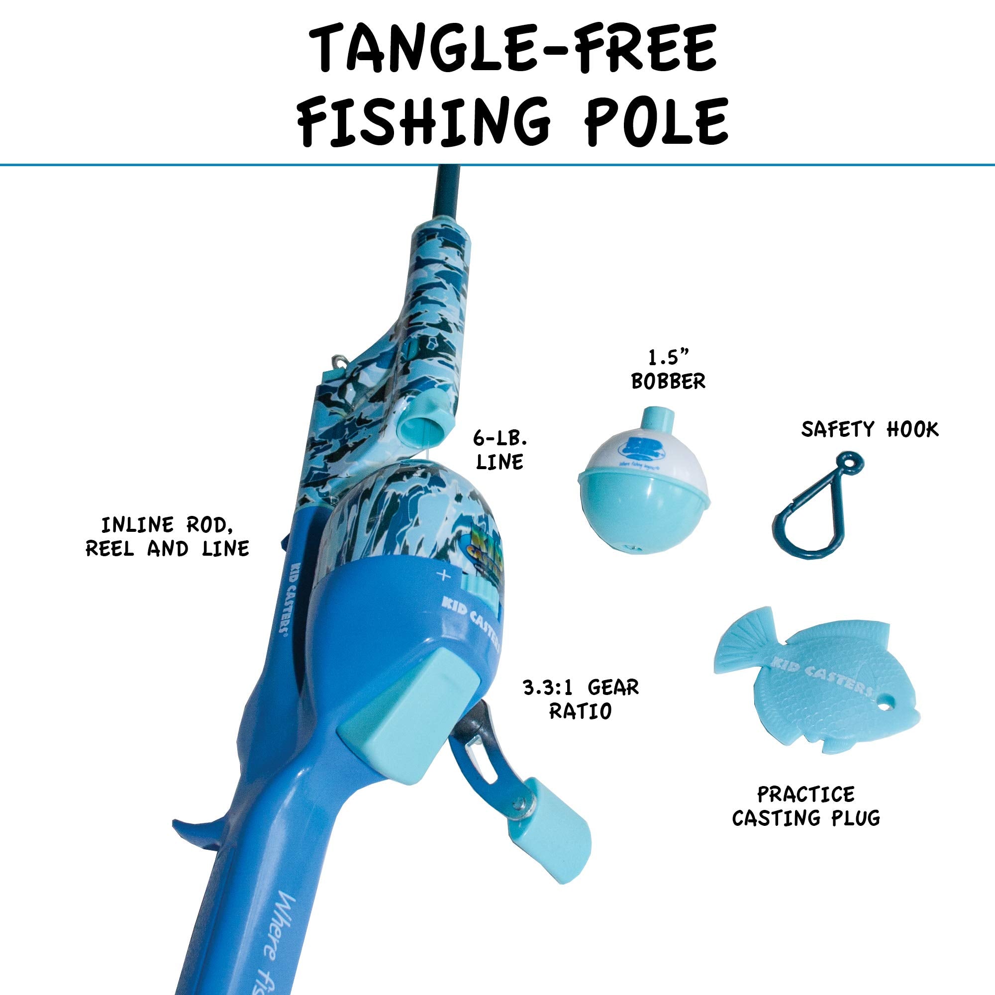 Practice casting plug with safety hook included
