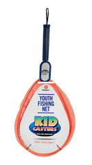 Kid Casters youth fishing net close-up, durable knotted netting for budding anglers.