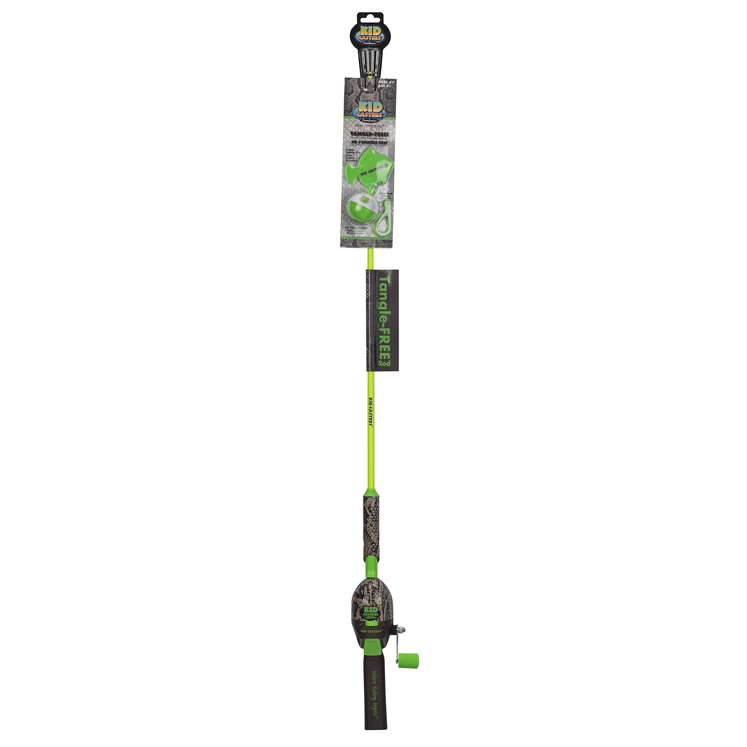 Kid Casters No Tangle Fishing Combo - 34-inch inline rod and spincast reel