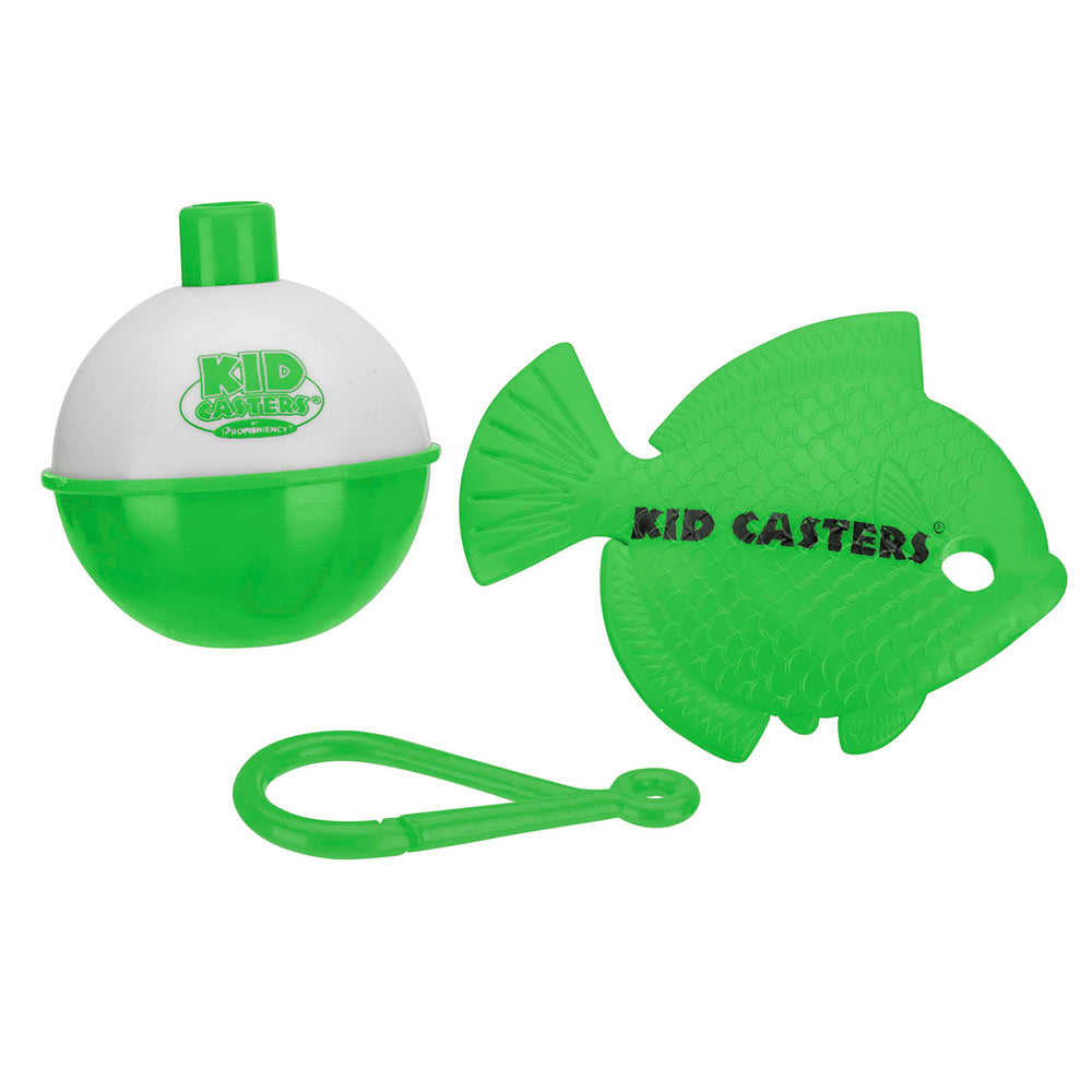 Practice casting plug and 1.5-inch bobber included with Kid Casters Combo