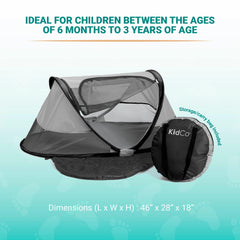 Removable comfort pad in KidCo Peapod for cushioned play
