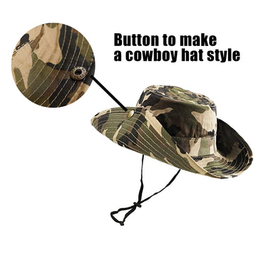 Size 56cm for 7-14 years camo sun hat