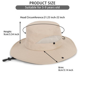 Packable lightweight kids sun hat folded for travel