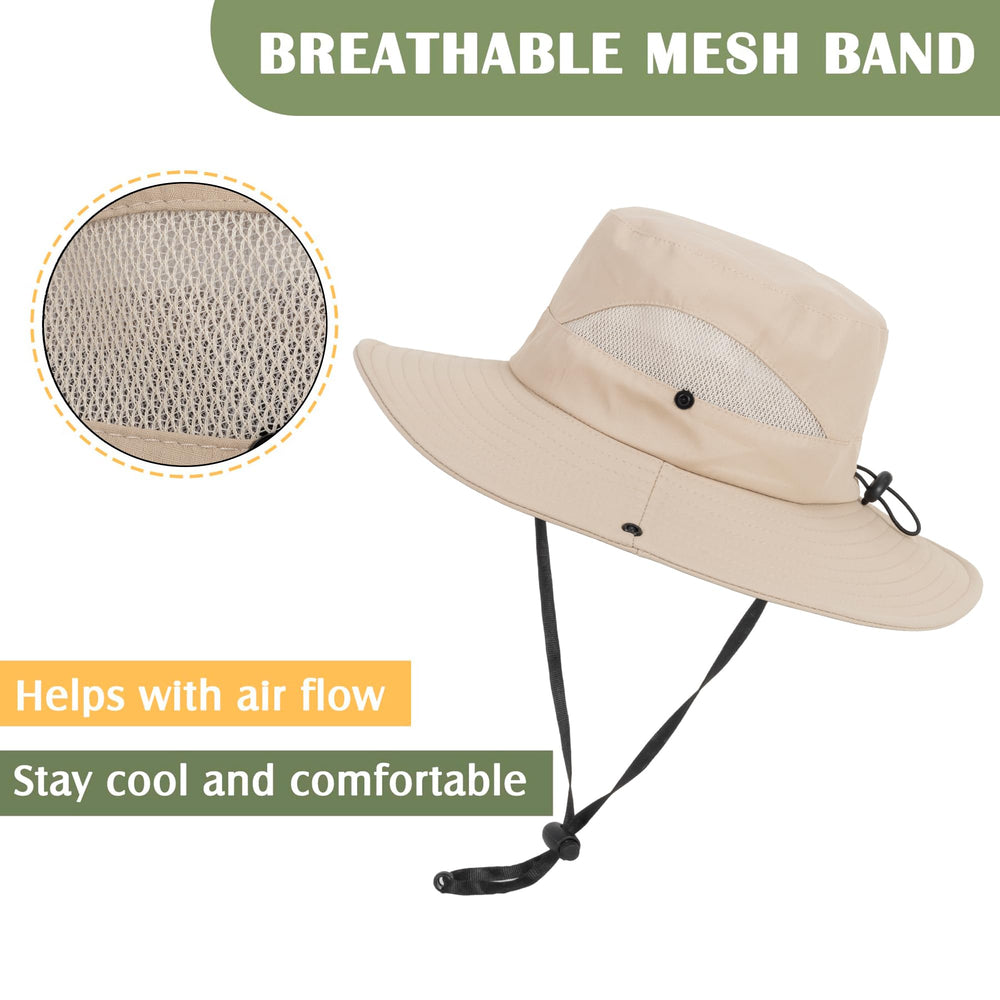 UPF 50+ protection in kids sun hat