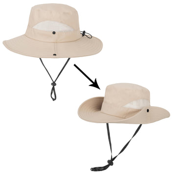 Kids wearing hat during hiking or fishing