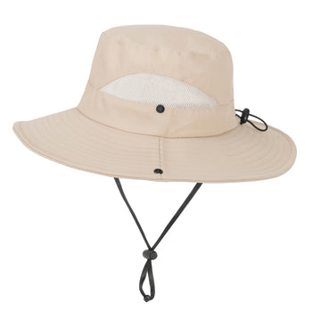 Beige safari-style sun hat for outdoor adventures