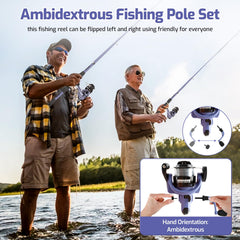 Ambidextrous spinning reel suitable for left or right hand use
