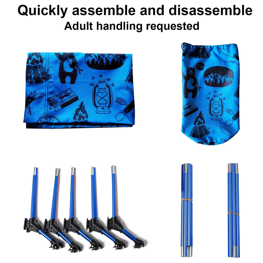 KidzAdventure adventure-theme cot showcases forest bear and lantern print
