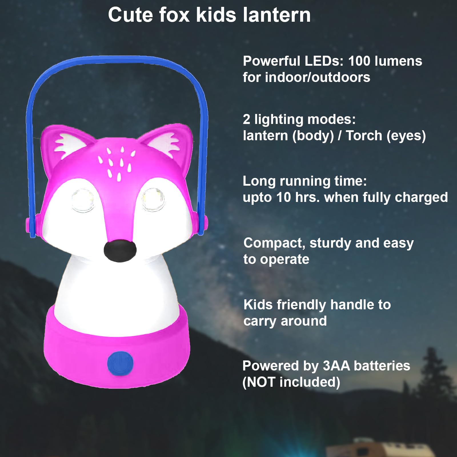 KidzAdventure kids-headlamp rechargeable, long runtime for indoor and outdoor play.