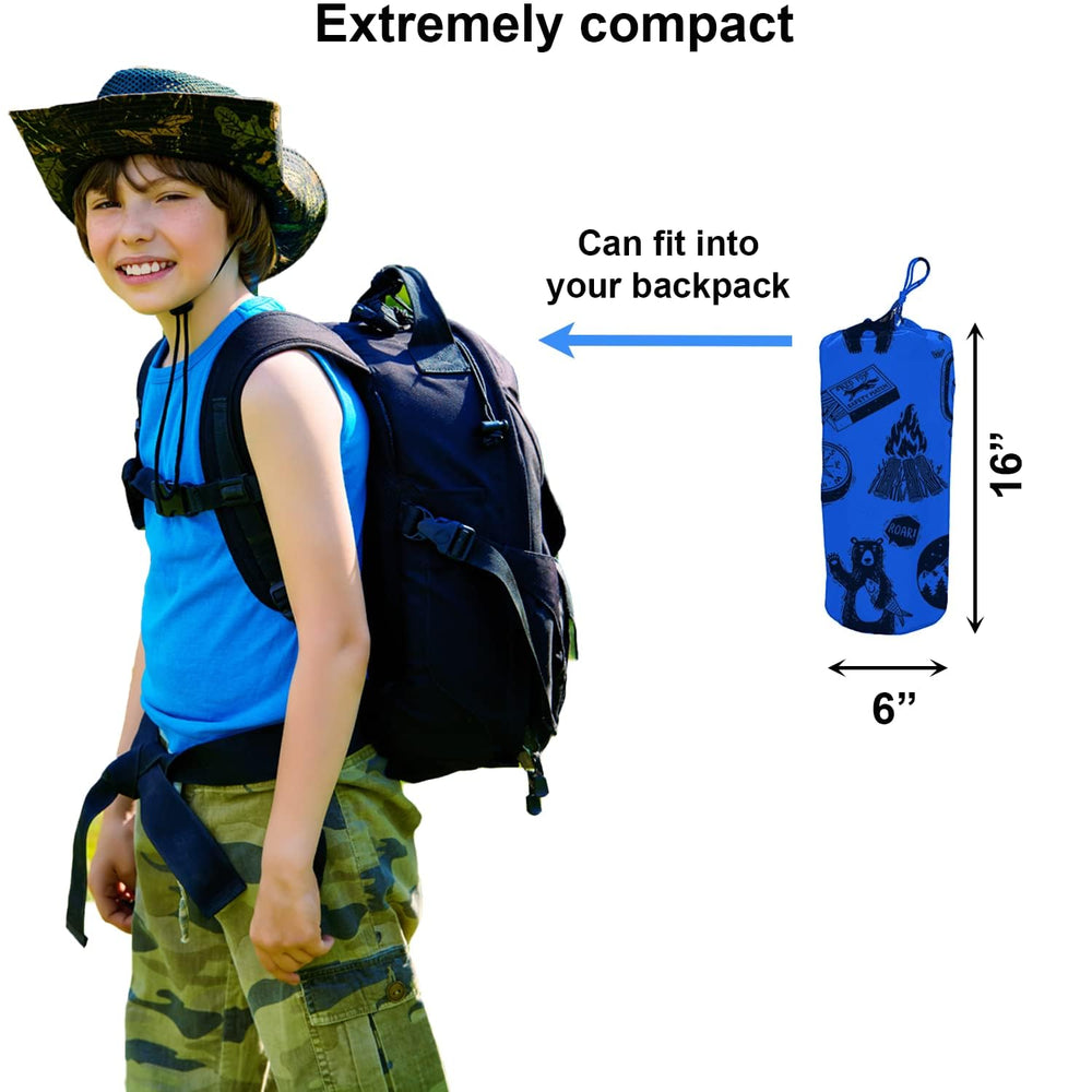 KidzAdventure lightweight cot packs compactly for easy travel