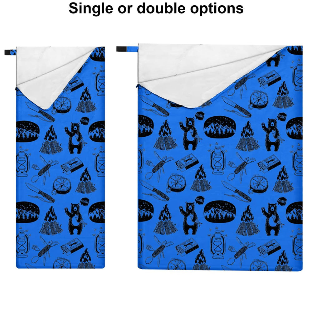 KidzAdventure double sleeping bag for siblings snuggling on trips
