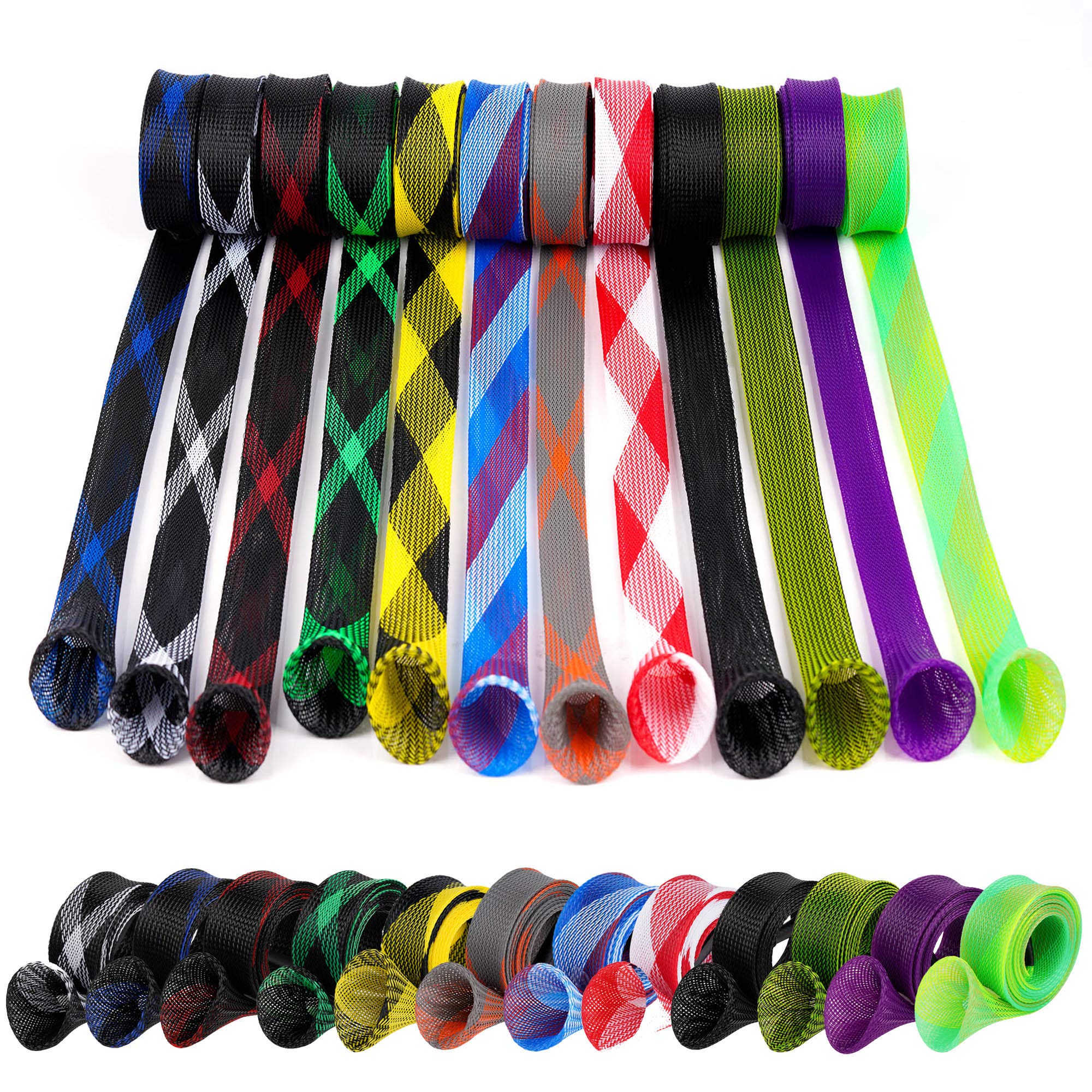 Close-up of PET mesh fishing rod sleeve