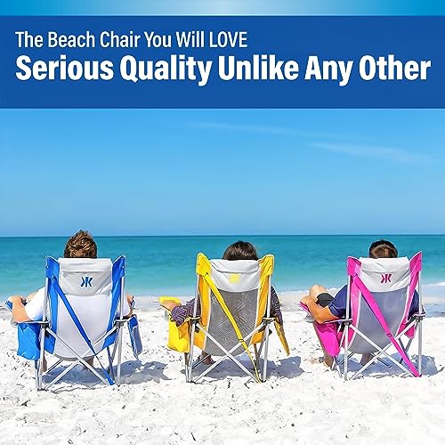 Kijaro Coast Beach Sling Chair detachable organizer keeps essentials within reach