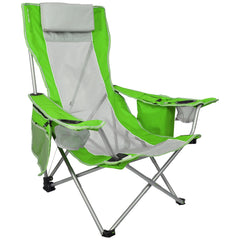 Kijaro Coast Beach Sling Chair open with cooler ready for drinks on the sand