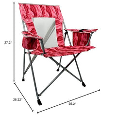 Kijaro Journey Print beach chair folded for easy transport and storage.