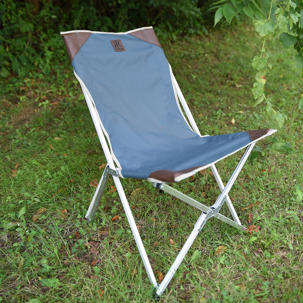 Kijaro Native Comfort Chair weight capacity up to 250 lb in action.