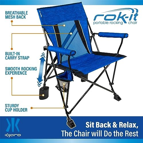 Kijaro Rok-It no-sag seating stays even and comfortable during use