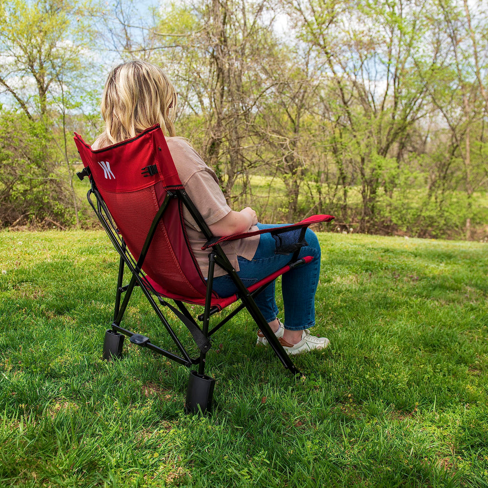 Kijaro Rok-It Sport chair portable rocking chair for campsites.