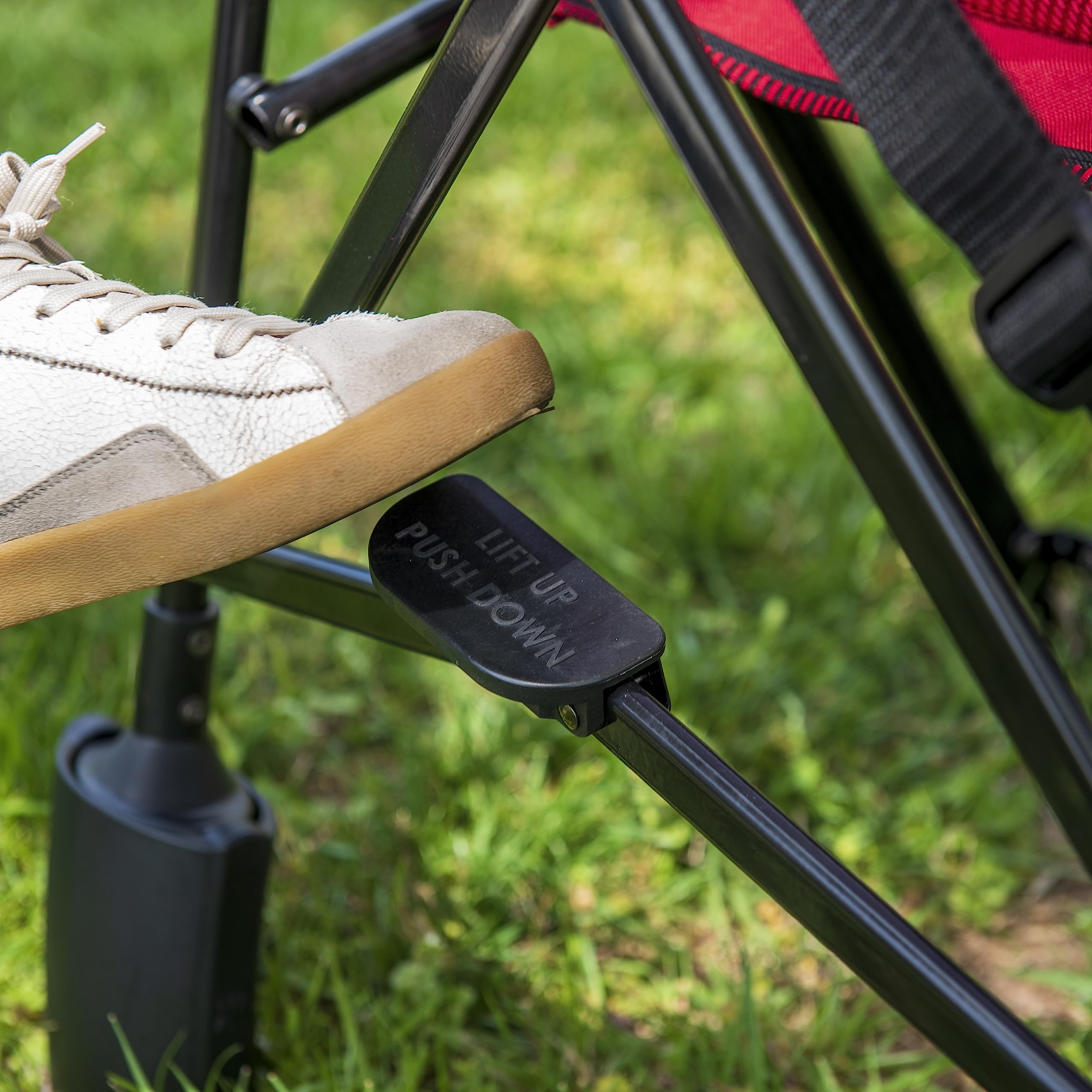Kijaro Rok-It Sport chair Red Rock Canyon color adds outdoor style.