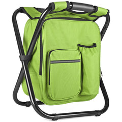 Kikerike backpack stool camping-ready with gear for easy transport