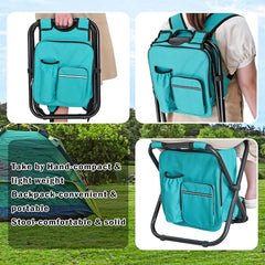 Kikerike folding chair with multiple pockets for quick gear access.