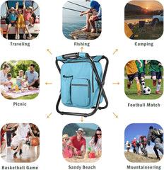 Kikerike backpack stool cooler chair water-resistant fabric supports outdoor use
