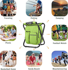Kikerike backpack stool folded compact for travel and storage