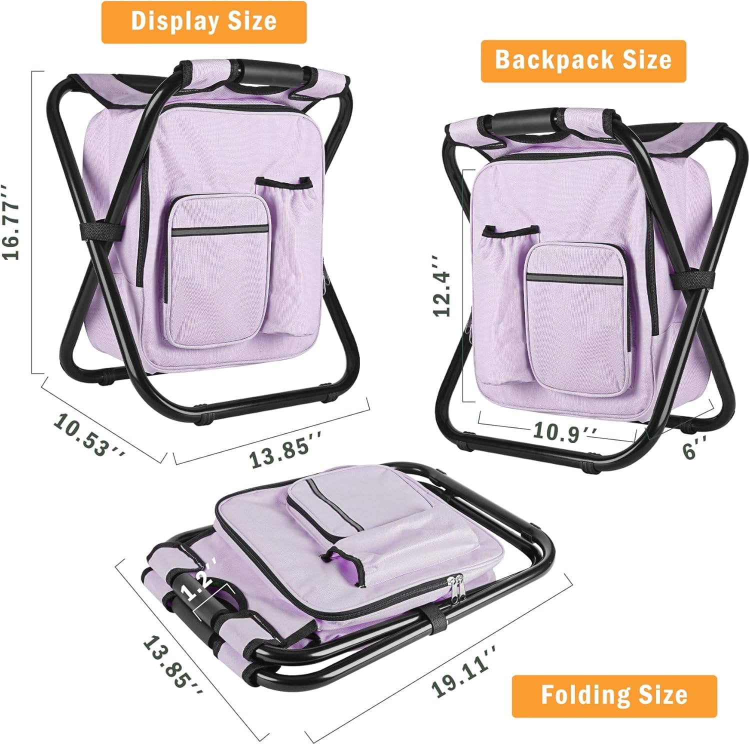 Kikerike backpack stool insulated cooler bag keeps drinks cold during picnics.