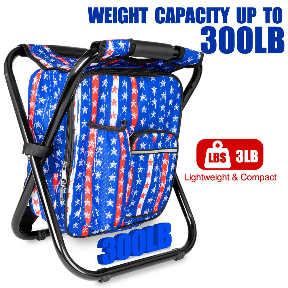 Kikerike backpack-stool-insulated-cooler-bag illustrates built-in cooling for on-the-go meals.