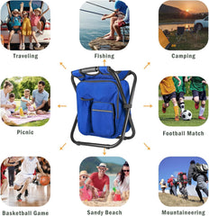 Kikerike backpack-stool insulated-cooler-bag highlights on-the-go refreshments.