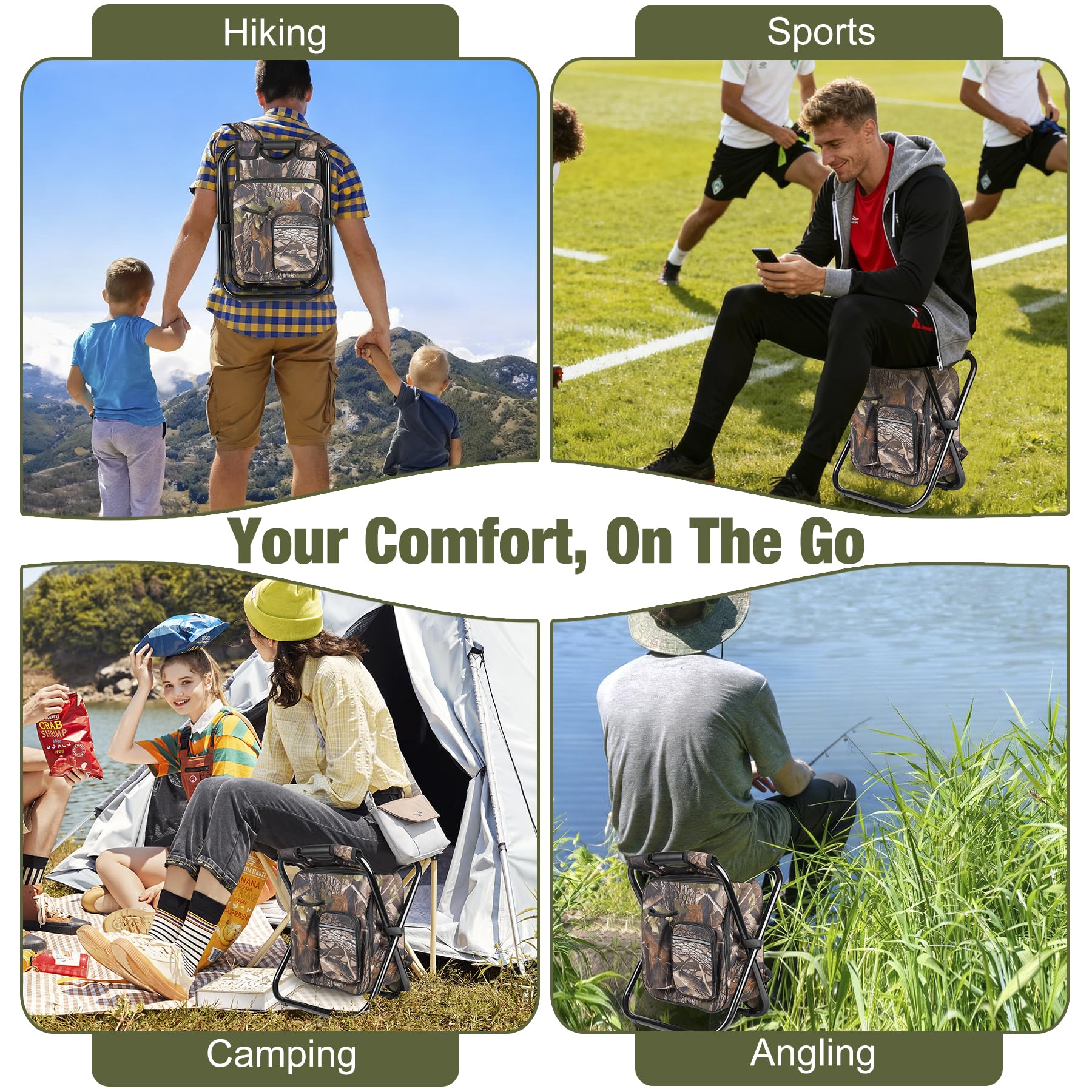 Kikerike backpack stool is lightweight yet sturdy for long hikes.