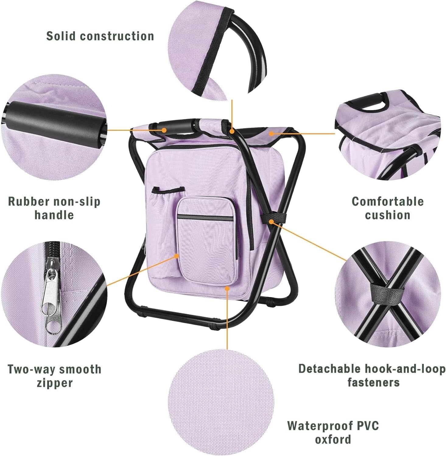 Kikerike backpack stool storage pockets keep essentials close during fishing trips.