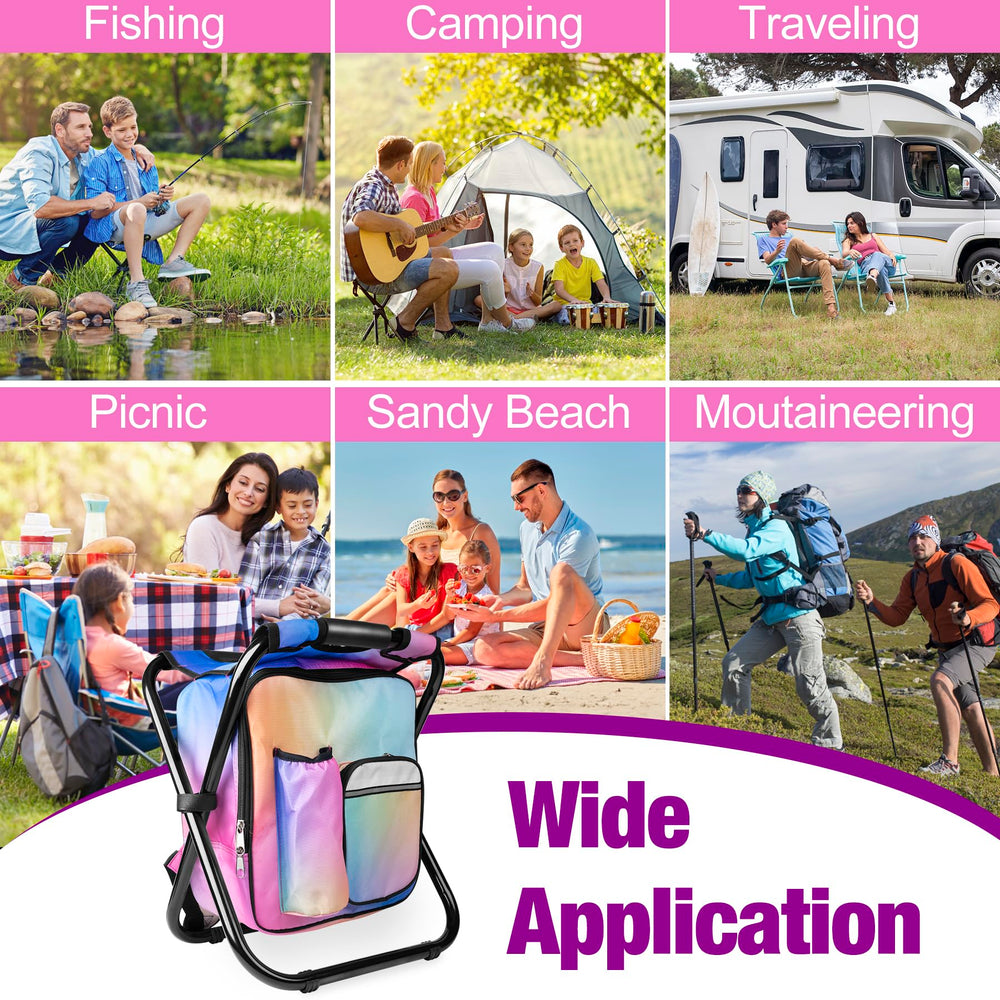 Kikerike multicolor design adds visibility for outdoor trips.