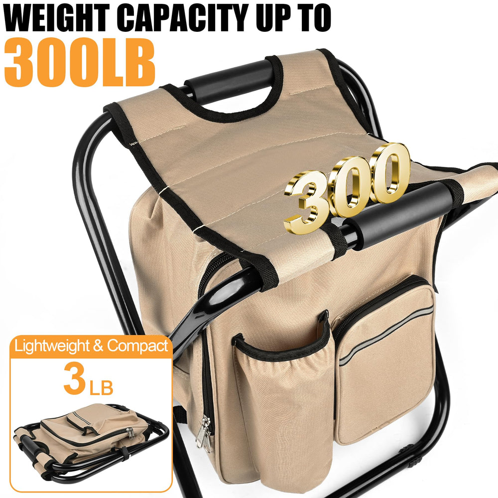 Kikerike-sturdy-frame backpack-stool sand reinforced steel tubes for heavy loads