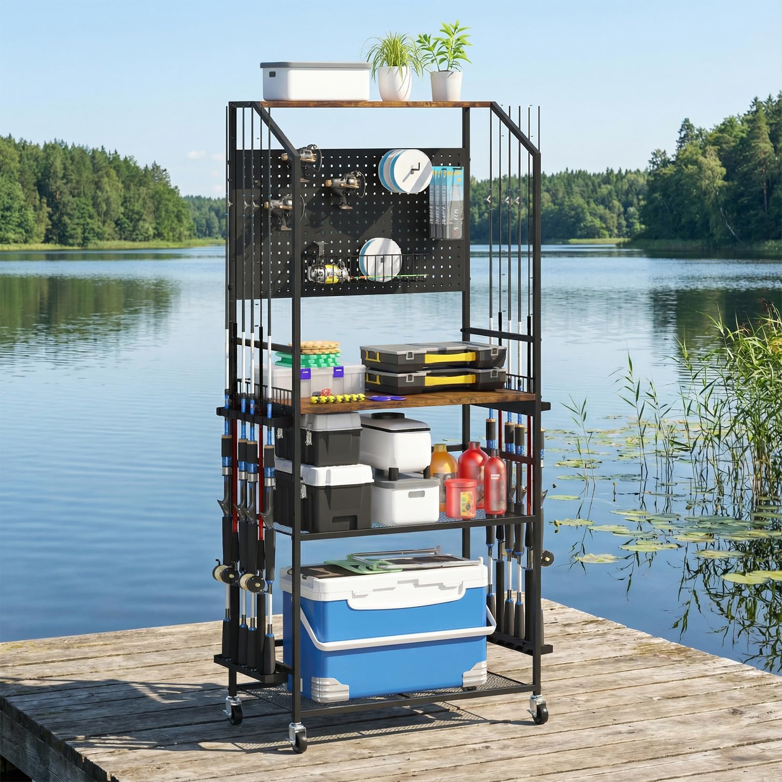 Kikihouse reel hooks and basket streamline accessory organization