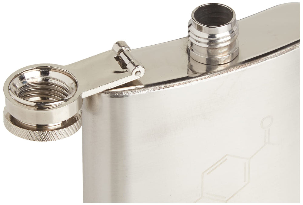 Kikkerland Chemistry 101 Flask Book dimensions approximate 4.125 by 6.4 by 1.25 inches.