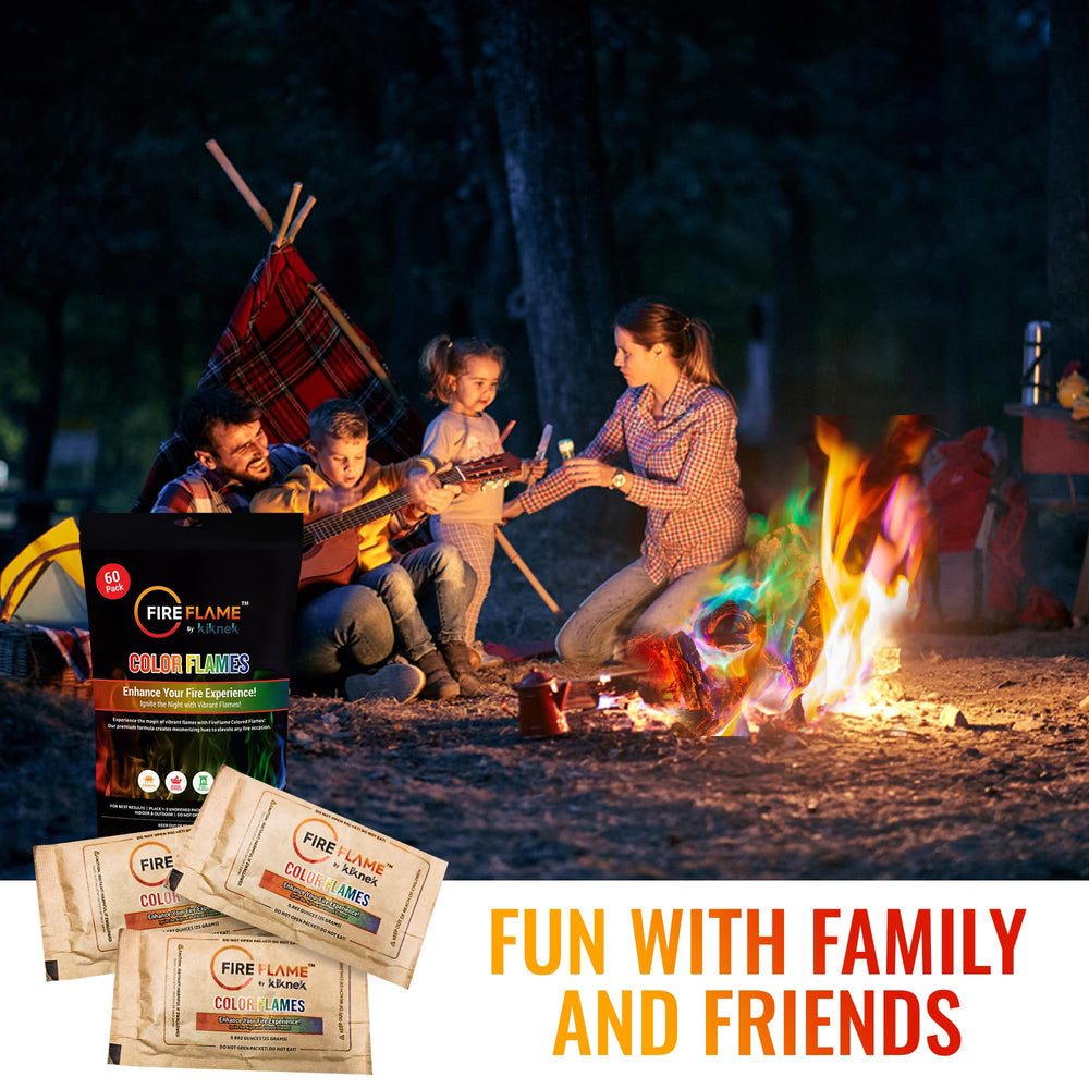 Kiknek Fireflame color-change packets appeal to kids during campfire night