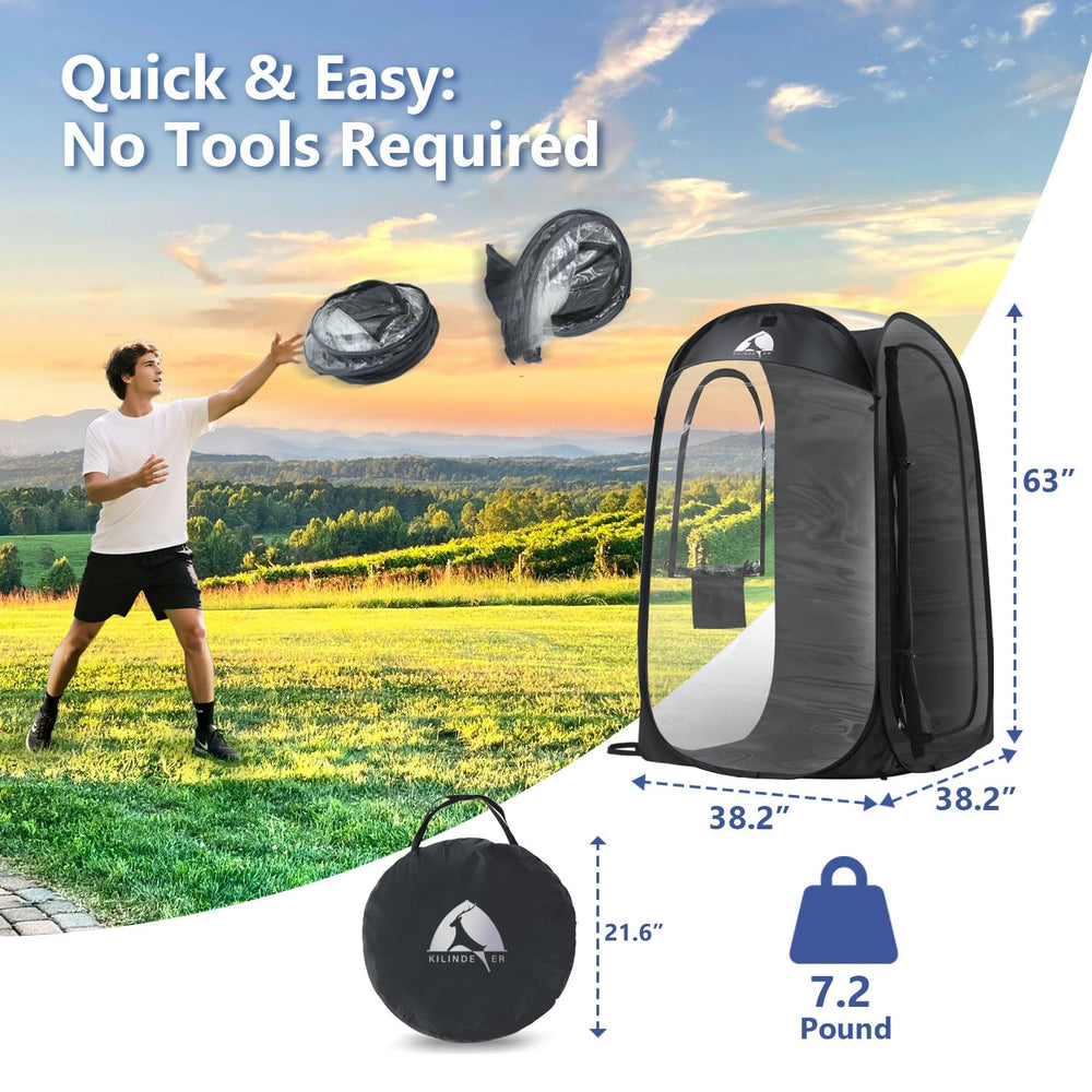 Kilindeer Sports Pod compact carry demonstrates easy portability for travel.