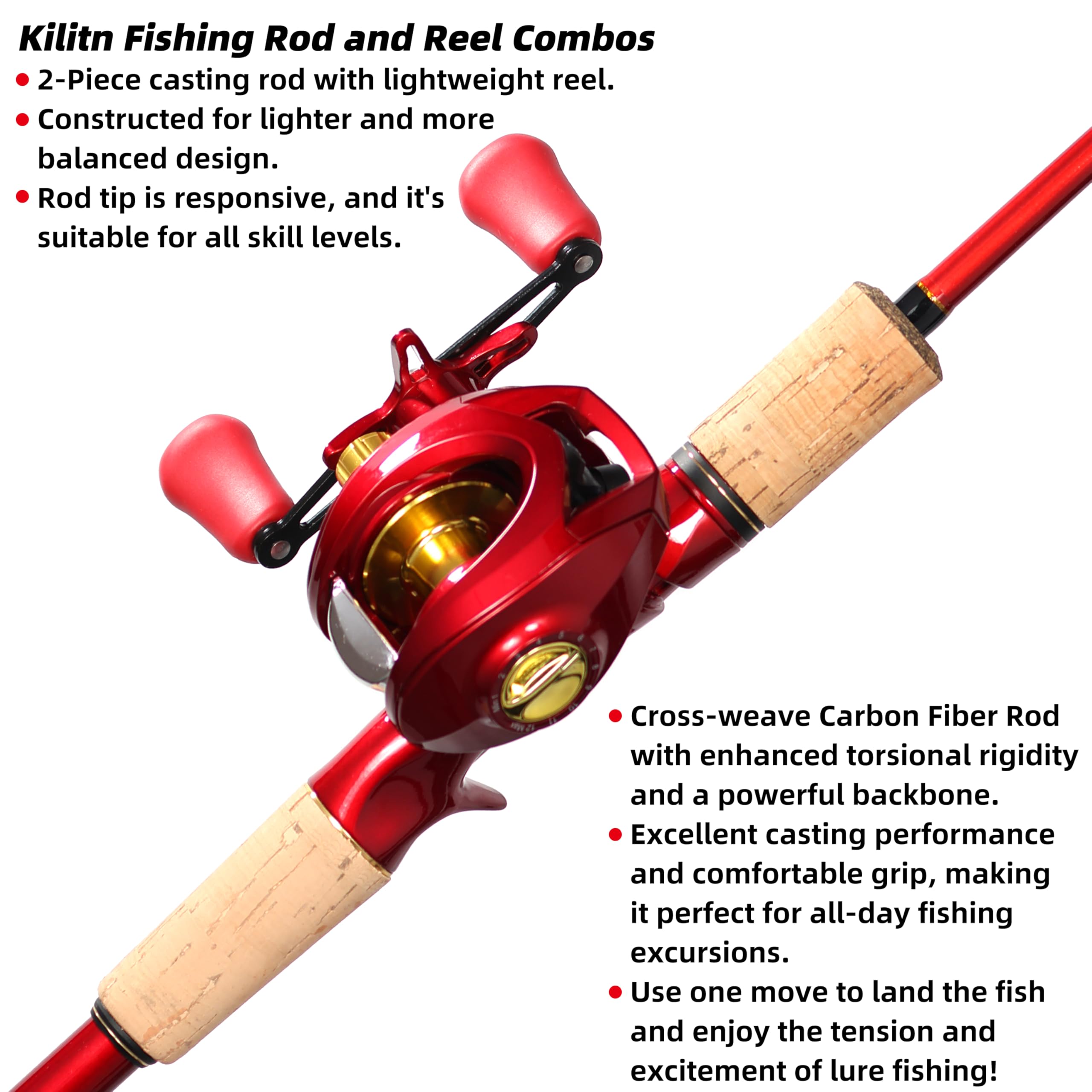 Kilitn 30T carbon fiber rod emphasizes sensitivity and strength during cast.