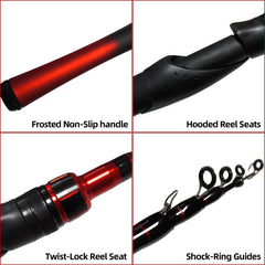 Kilitn spinning reel in red and black color scheme
